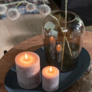 VASE OEUF VERRE MARRON L