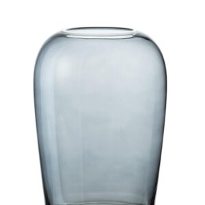 VASE OEUF VERRE GRIS L