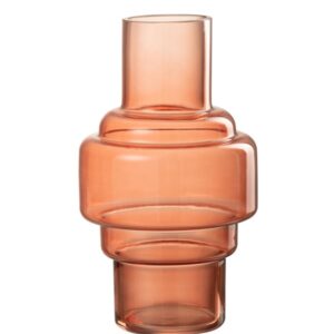 VASE ESCALIER VERRE ROUGE S
