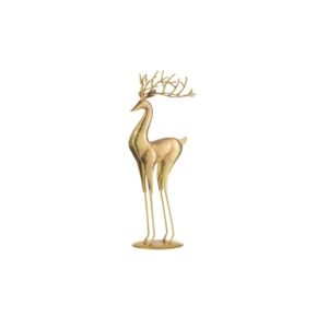 RENNE SUR PIED METAL OR S
