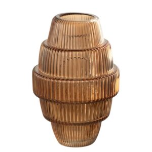 VASE MAX VERRE MARRON S