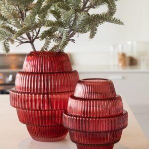 VASE MAX VERRE ROUGE S