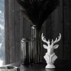 VASE DROIT LONG VERRE GRIS S