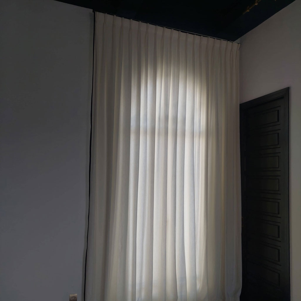 Customised Flemish folds curtain Tunisia