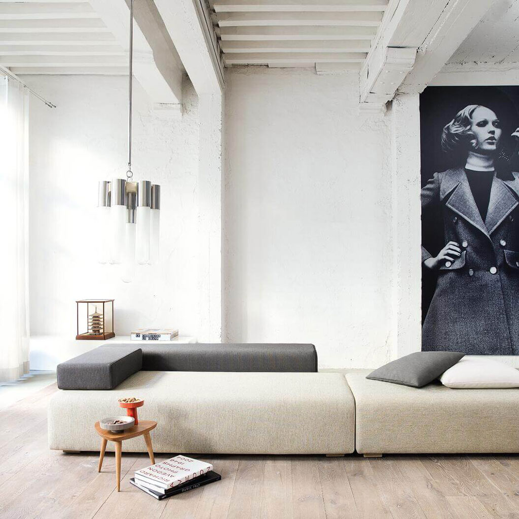 Customised Flemish folds curtain
