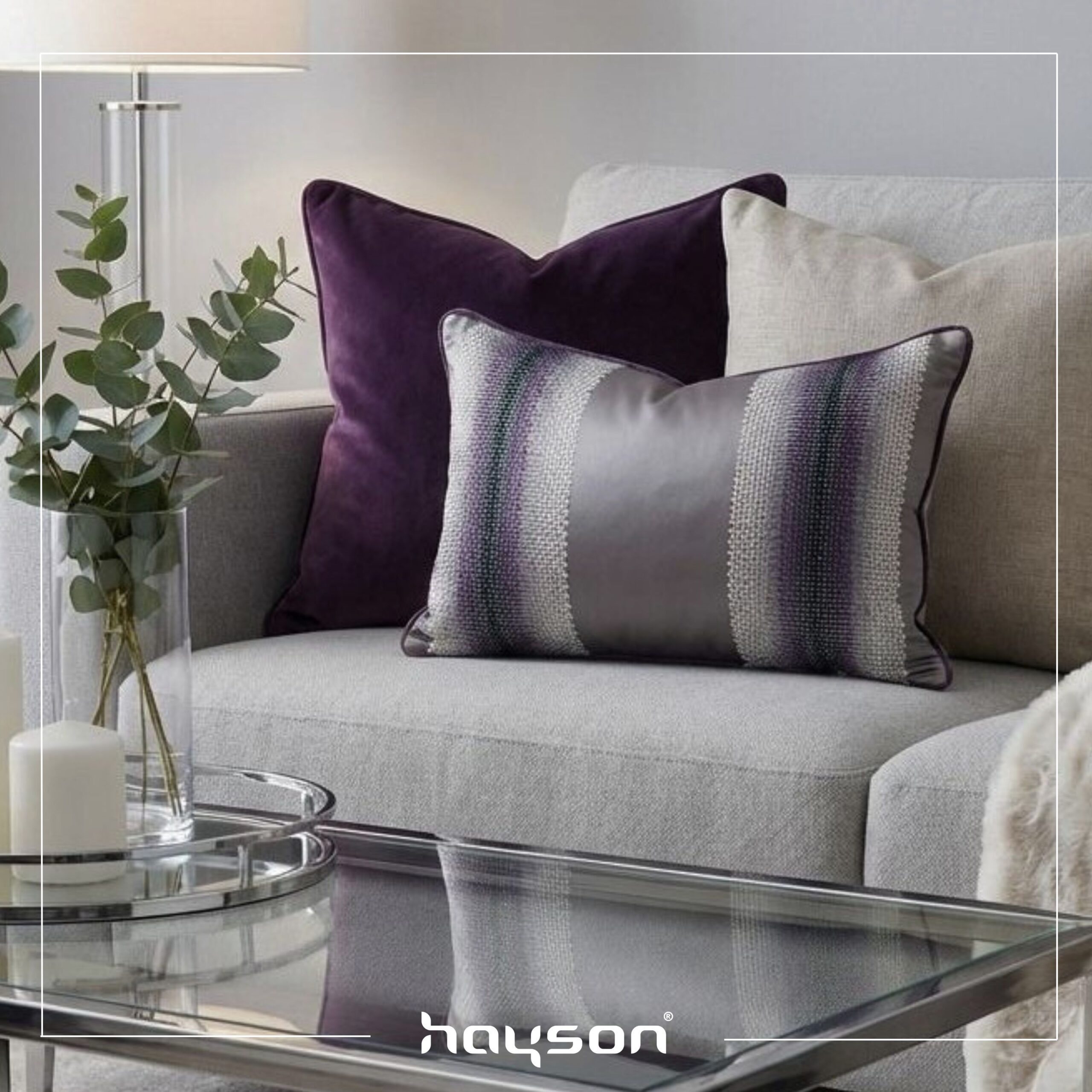SATIN VIOLET Coussin satin